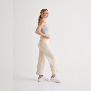 Women's DUER Cream Wide Leg Pants EUC
